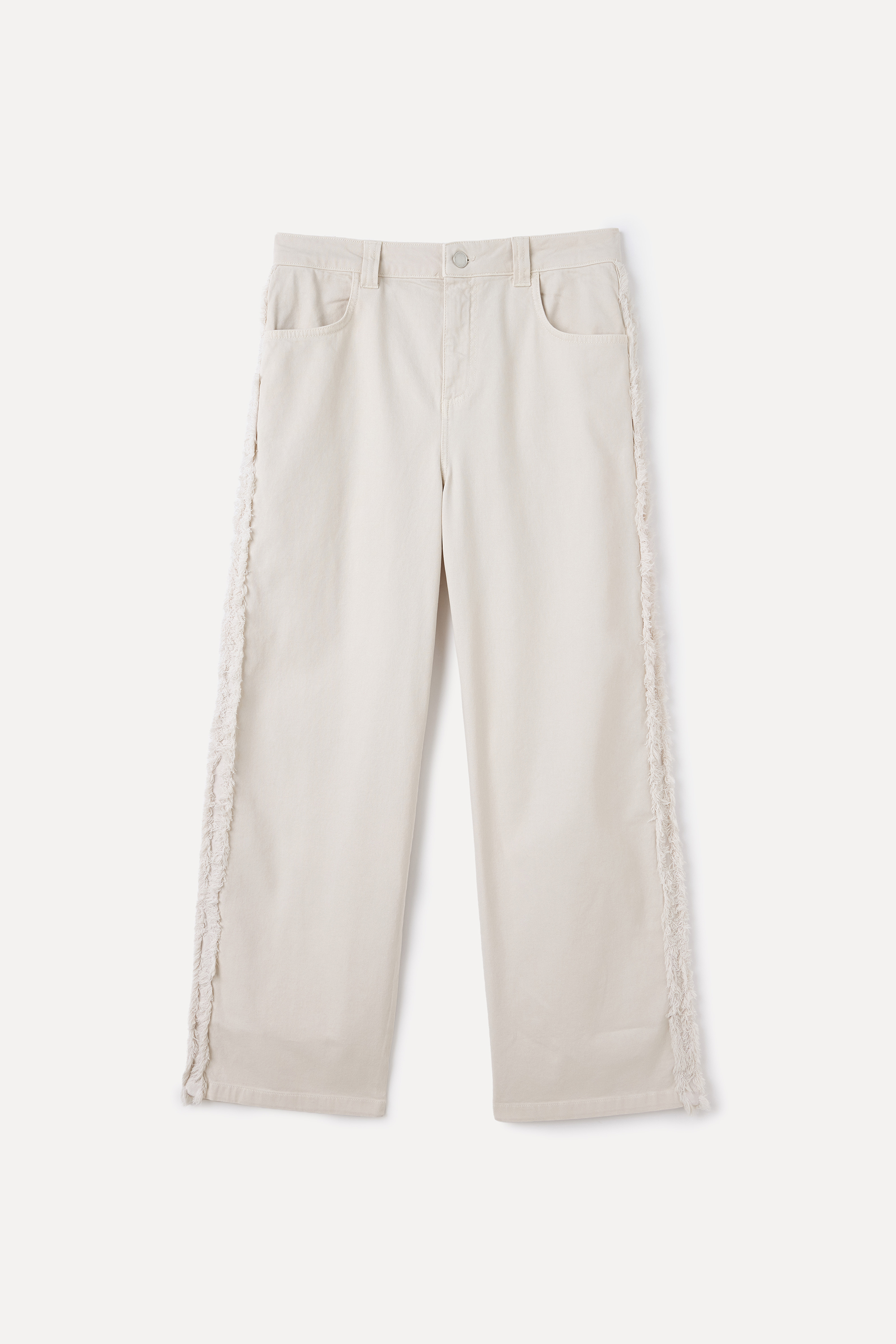 STRAIGHT FIT PÜSKÜL DETAYLI PANTOLON