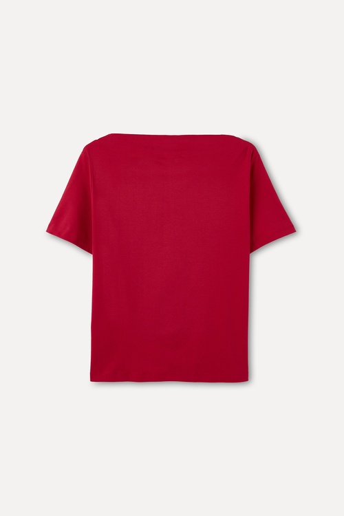  LOOSE FIT KAYIK YAKA T-SHIRT