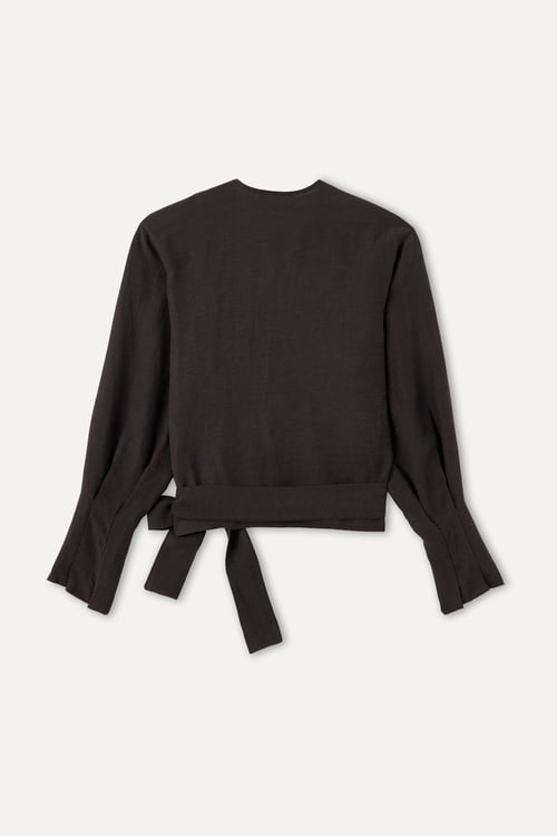  KETEN KARIŞIMLI ANVELOP BAĞLAMALI BLUZ