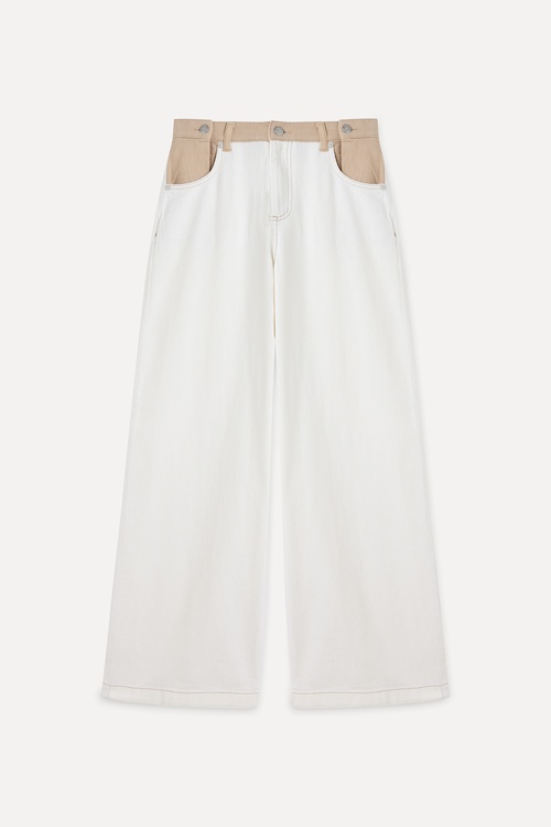  RENK BLOKLU WIDE LEG PANTOLON