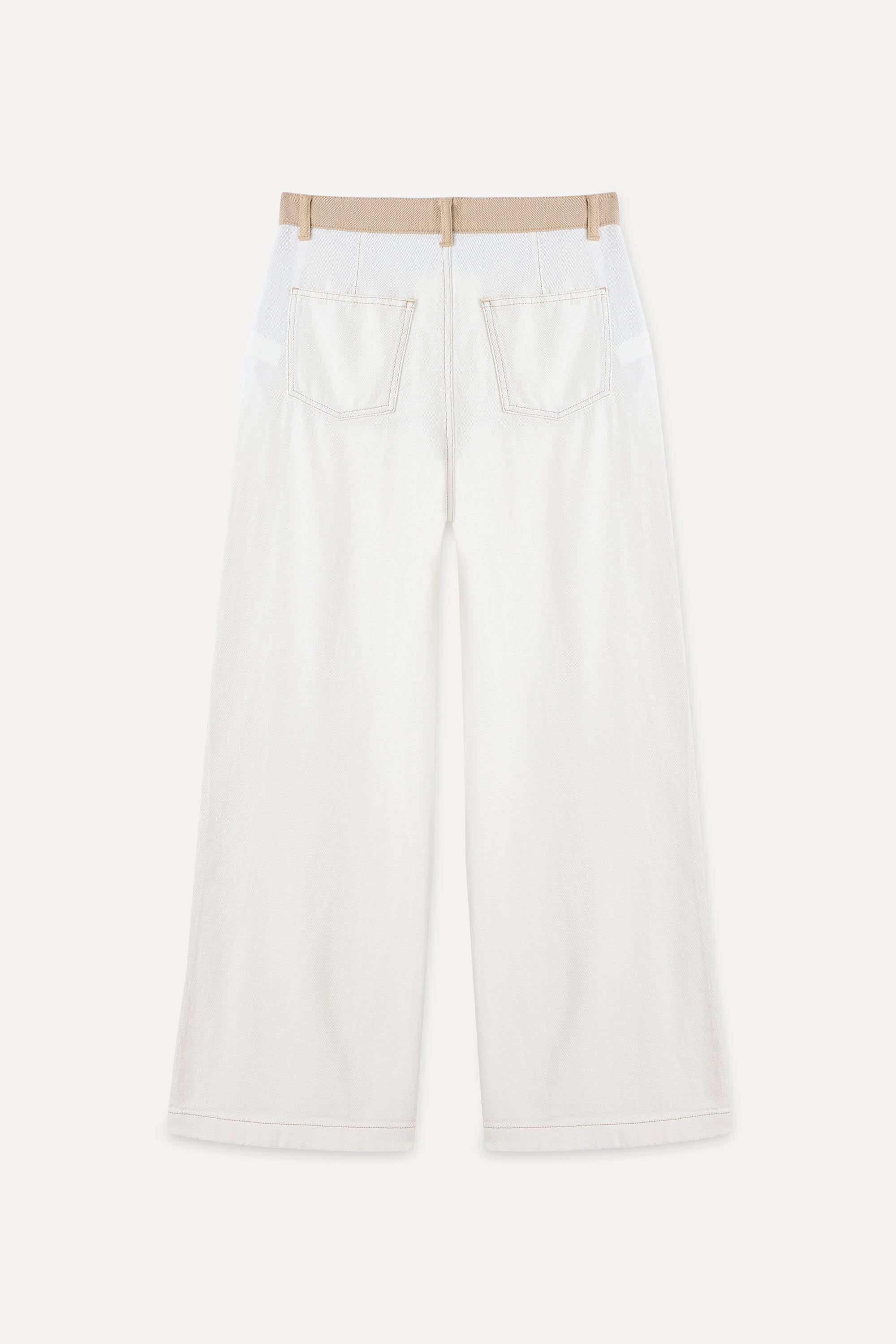 RENK BLOKLU WIDE LEG PANTOLON