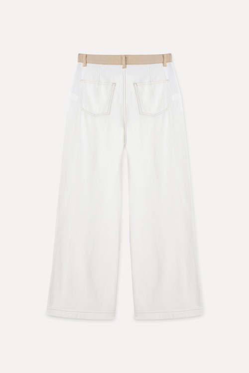  RENK BLOKLU WIDE LEG PANTOLON