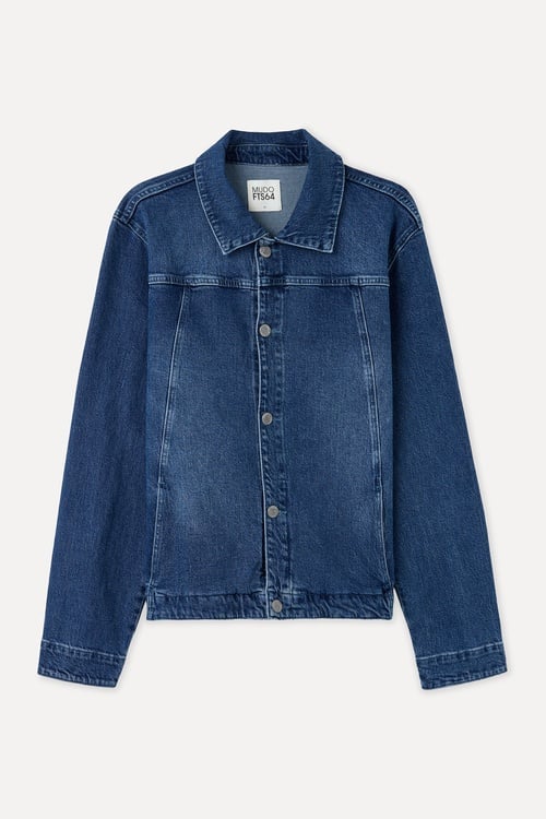 REGULAR FIT DİKİŞ DETAYLI JEAN CEKET