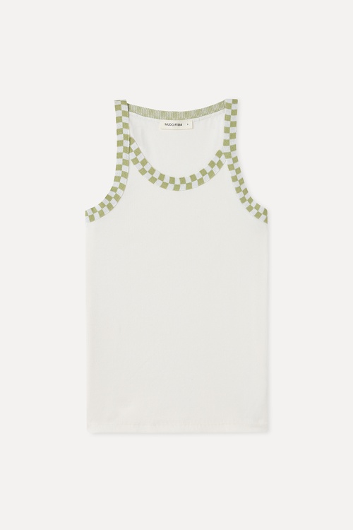 YAKA DETAYLI BİSİKLET YAKA ATLET