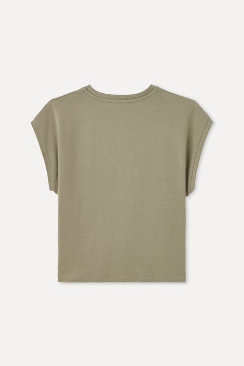  DÜŞÜK KOLLU BİSİKLET YAKA T-SHIRT