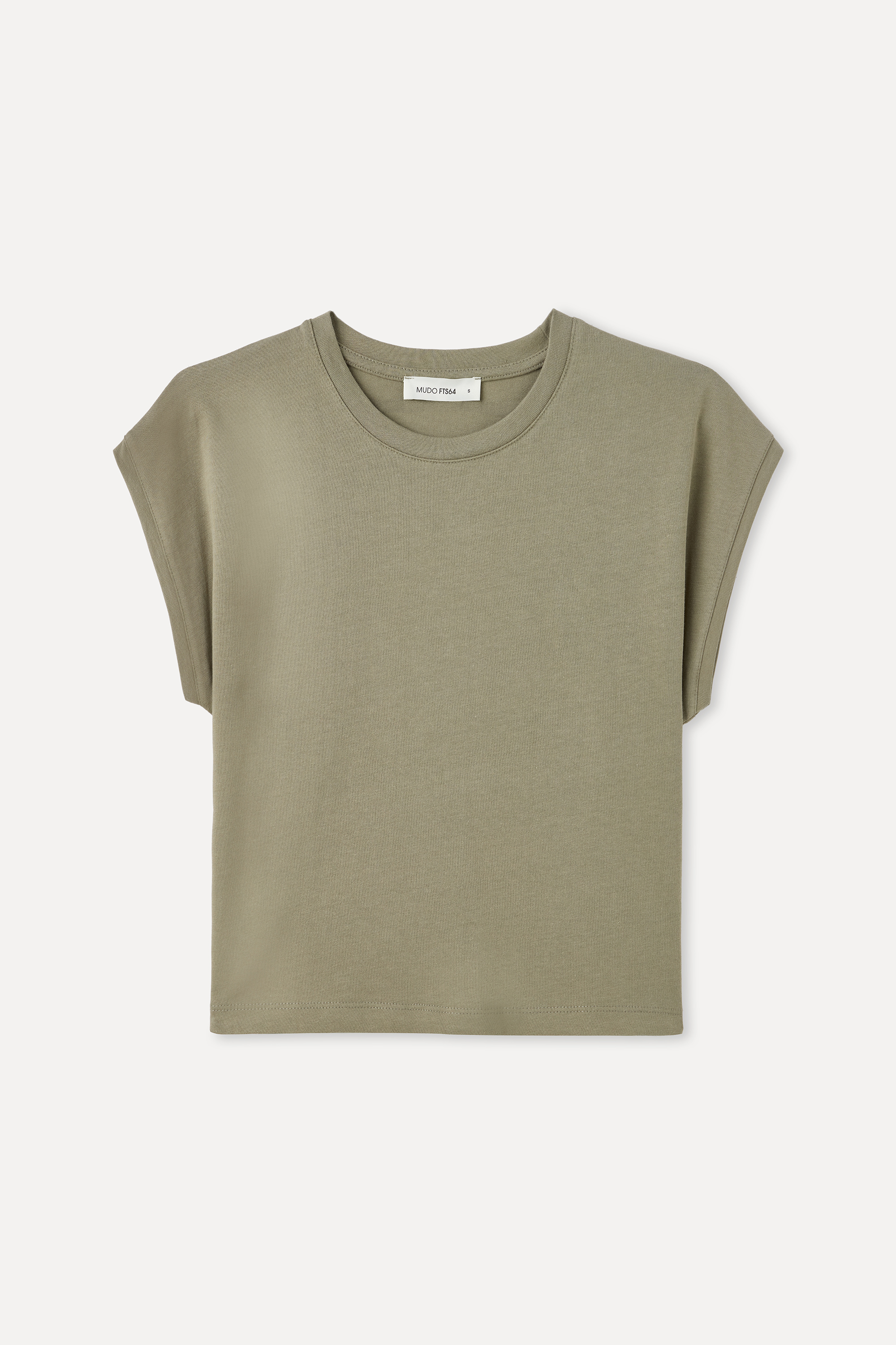 DÜŞÜK KOLLU BİSİKLET YAKA T-SHIRT