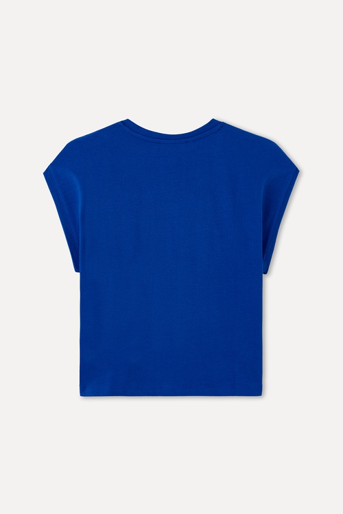  DÜŞÜK KOLLU BİSİKLET YAKA T-SHIRT