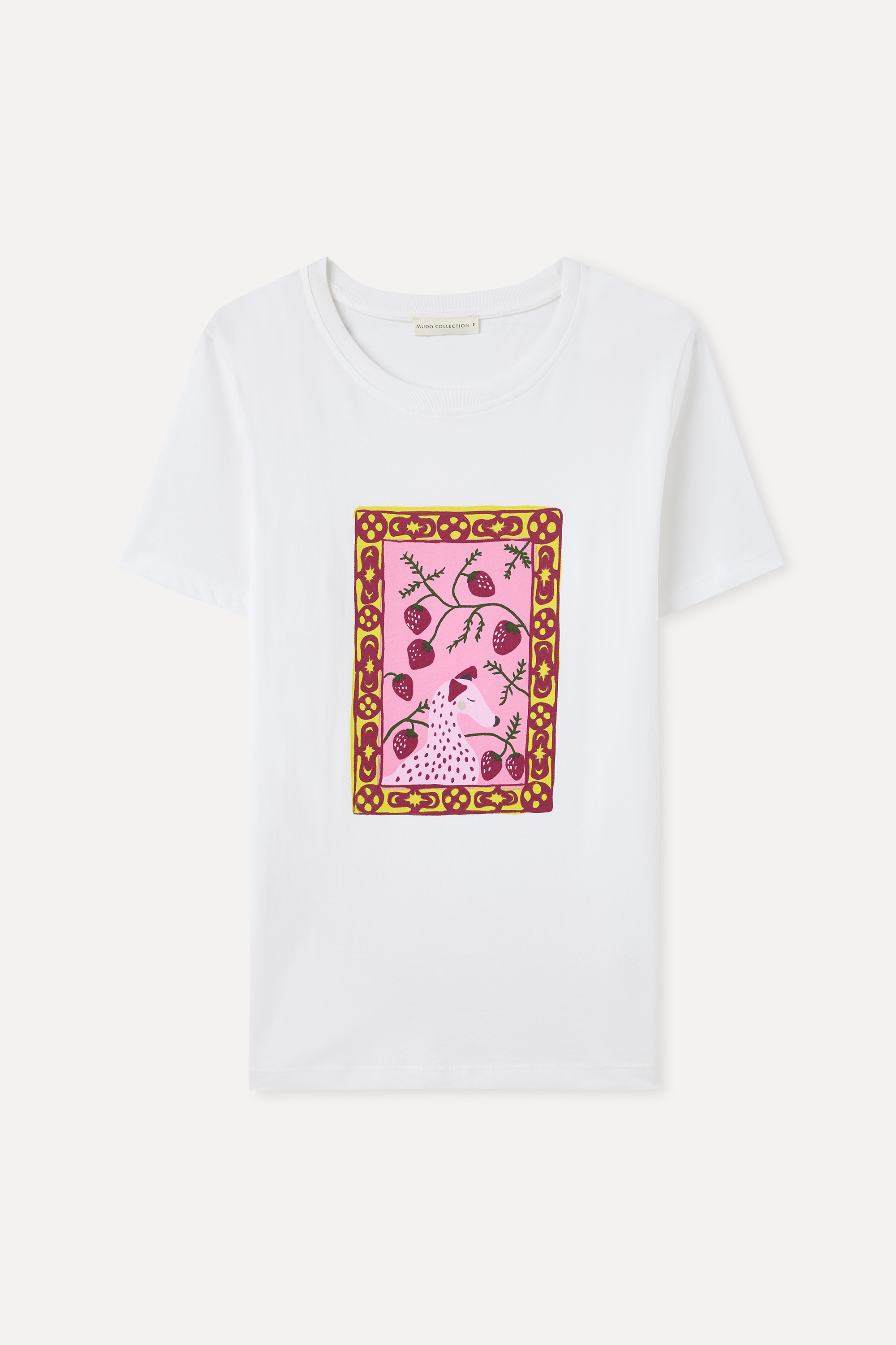 BASKILI LOOSE FIT BİSİKLET YAKA T-SHIRT