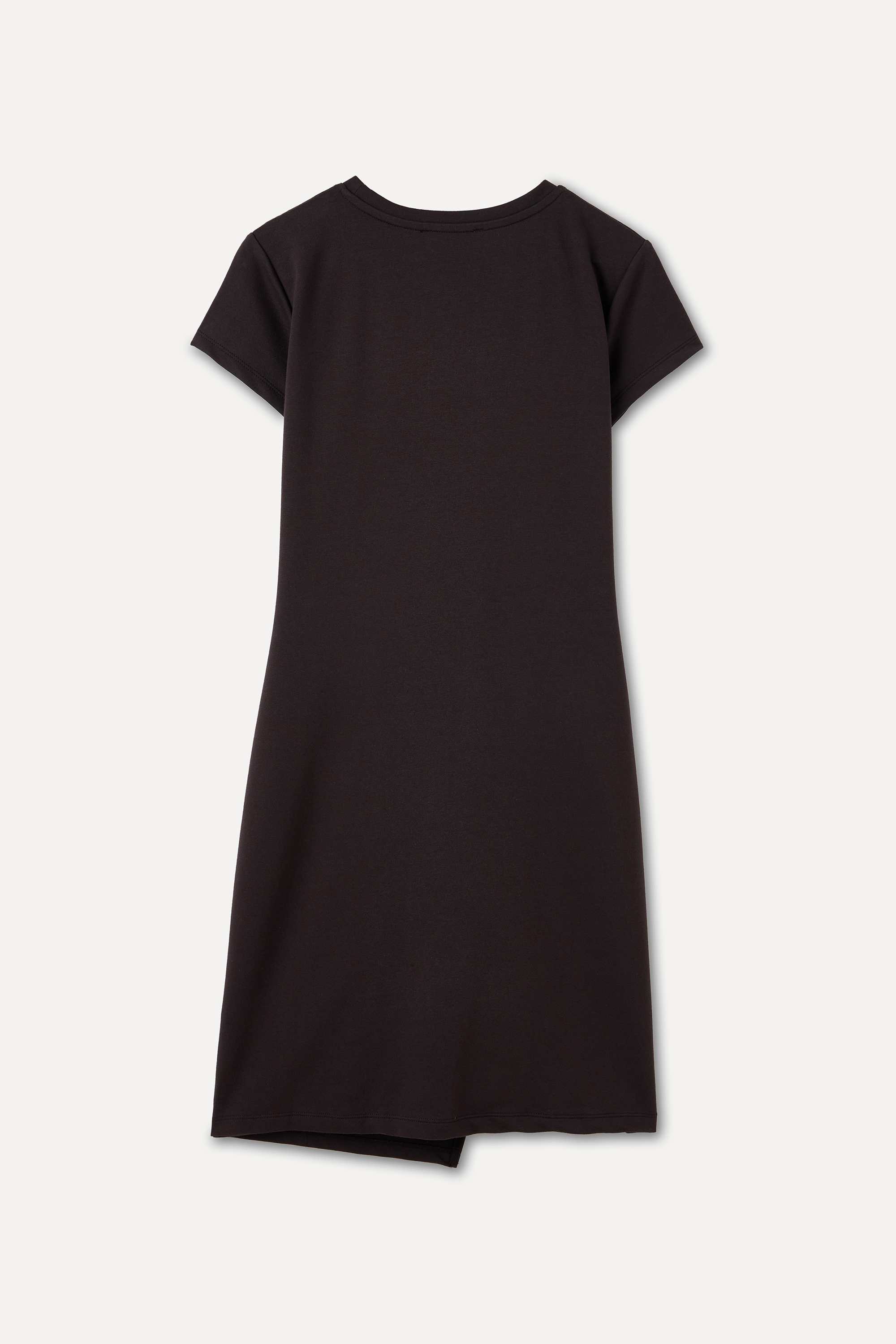 BAĞLAMA DETAYLI KISA KOLLU MİNİ ELBİSE