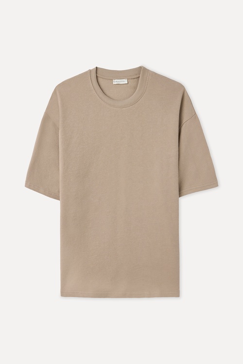 OVERSIZE BİSİKLET YAKA T-SHIRT