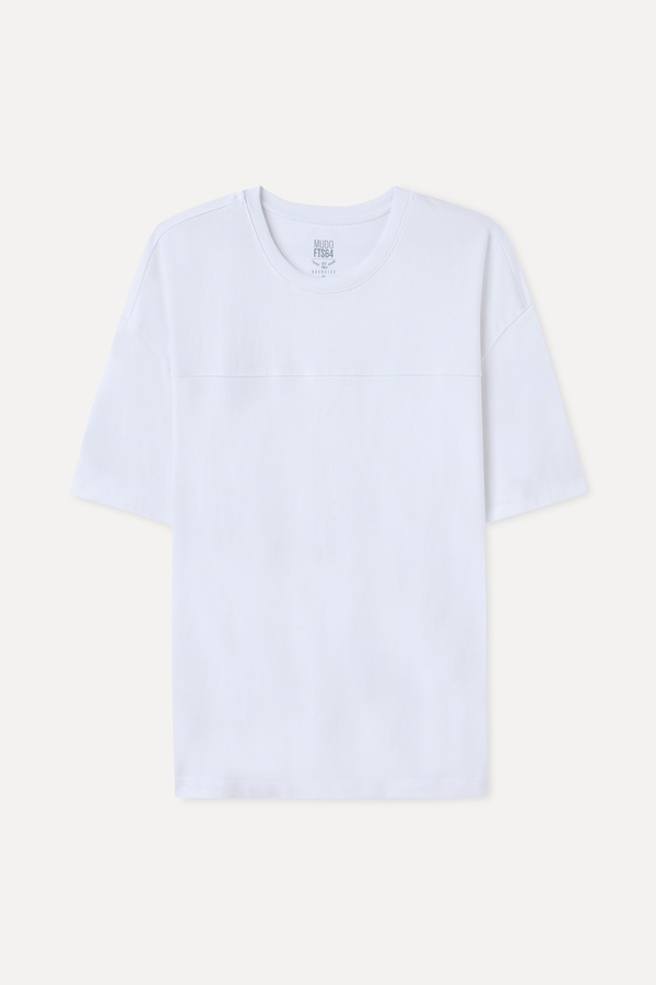 OVERSIZE BİSİKLET YAKA T-SHIRT