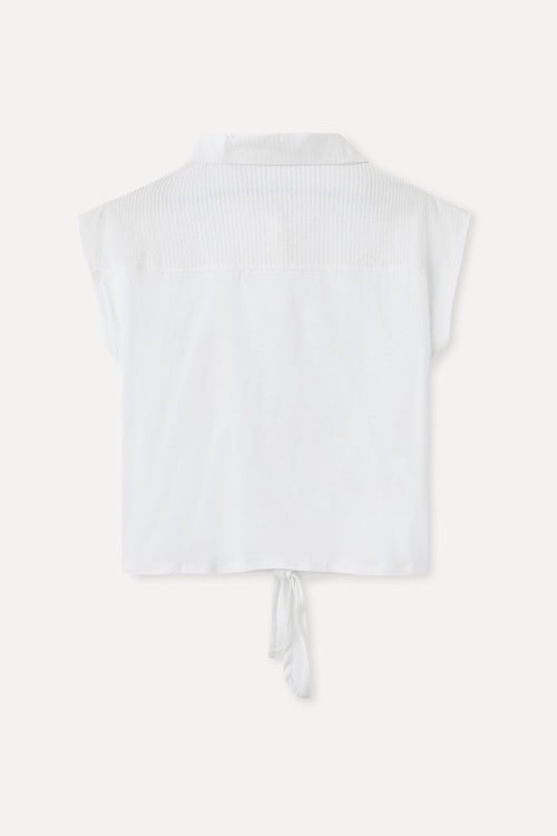  BAĞLAMALI KOLSUZ BLUZ