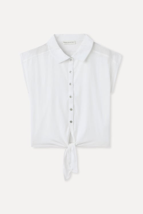  BAĞLAMALI KOLSUZ BLUZ