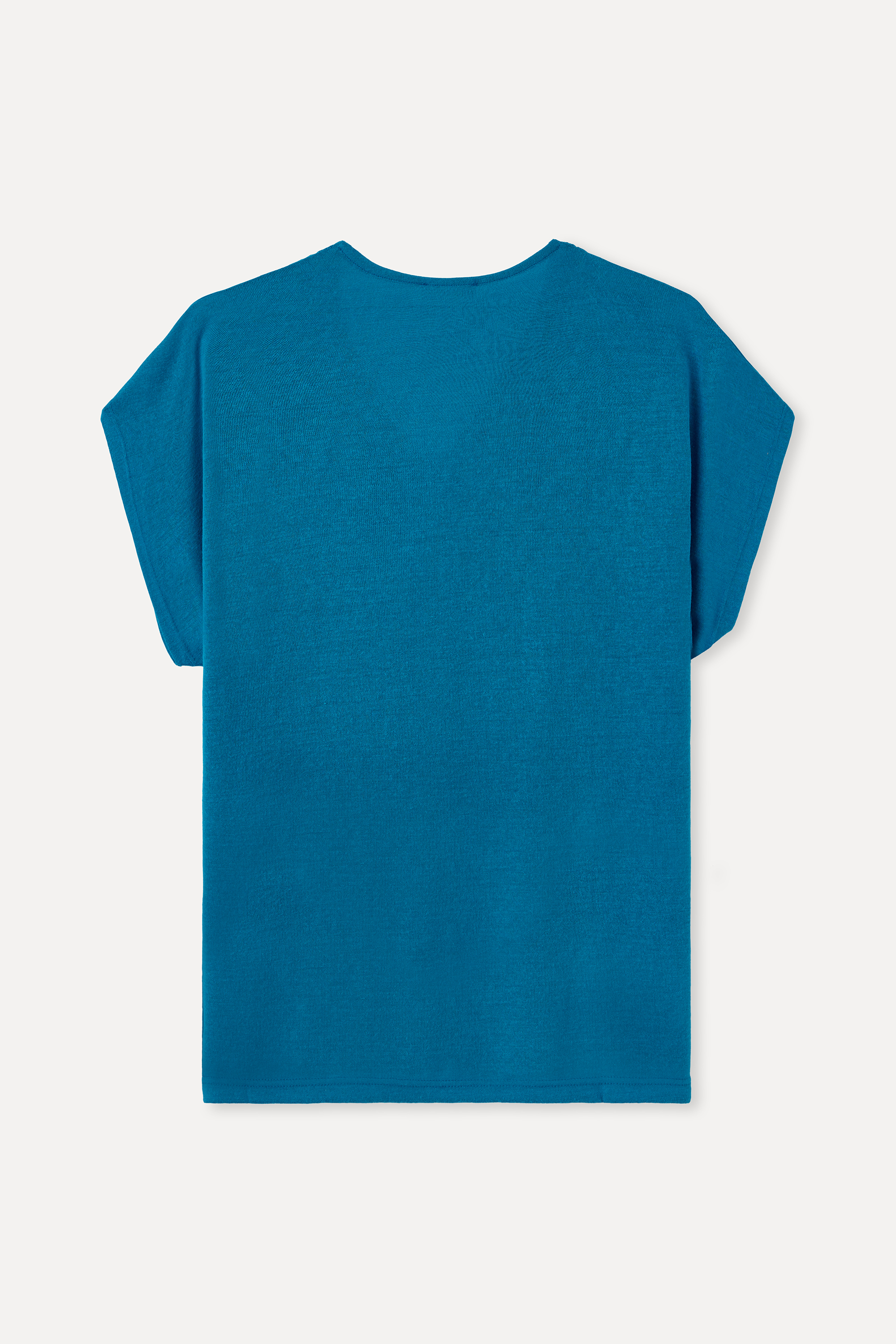 DANTELLİ V YAKA KISA KOLLU BLUZ