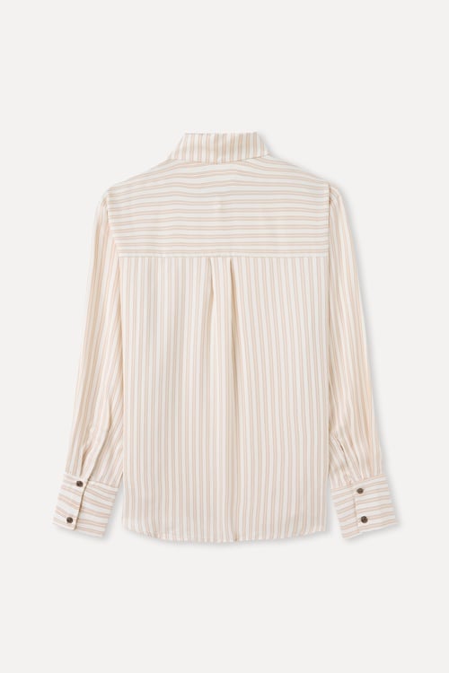 ÇİZGİLİ OVERSIZE UZUN KOLLU GÖMLEK