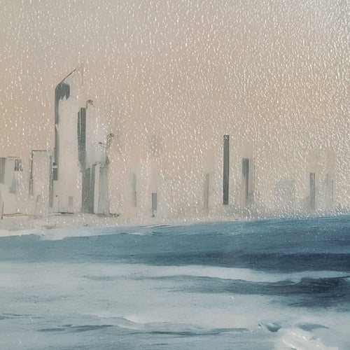 COASTLINE ÇERÇEVELİ YAĞLIBOYA TABLO 90X120 CM