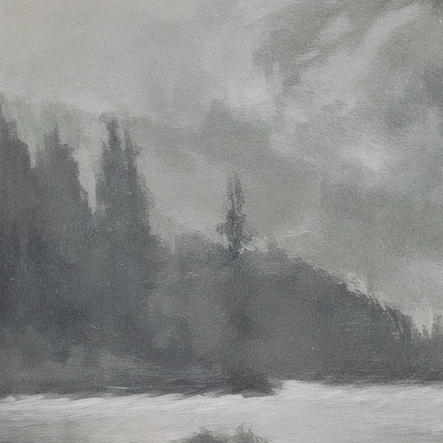 QUIET SHORE ÇERÇEVELİ YAĞLIBOYA TABLO 100X100 CM