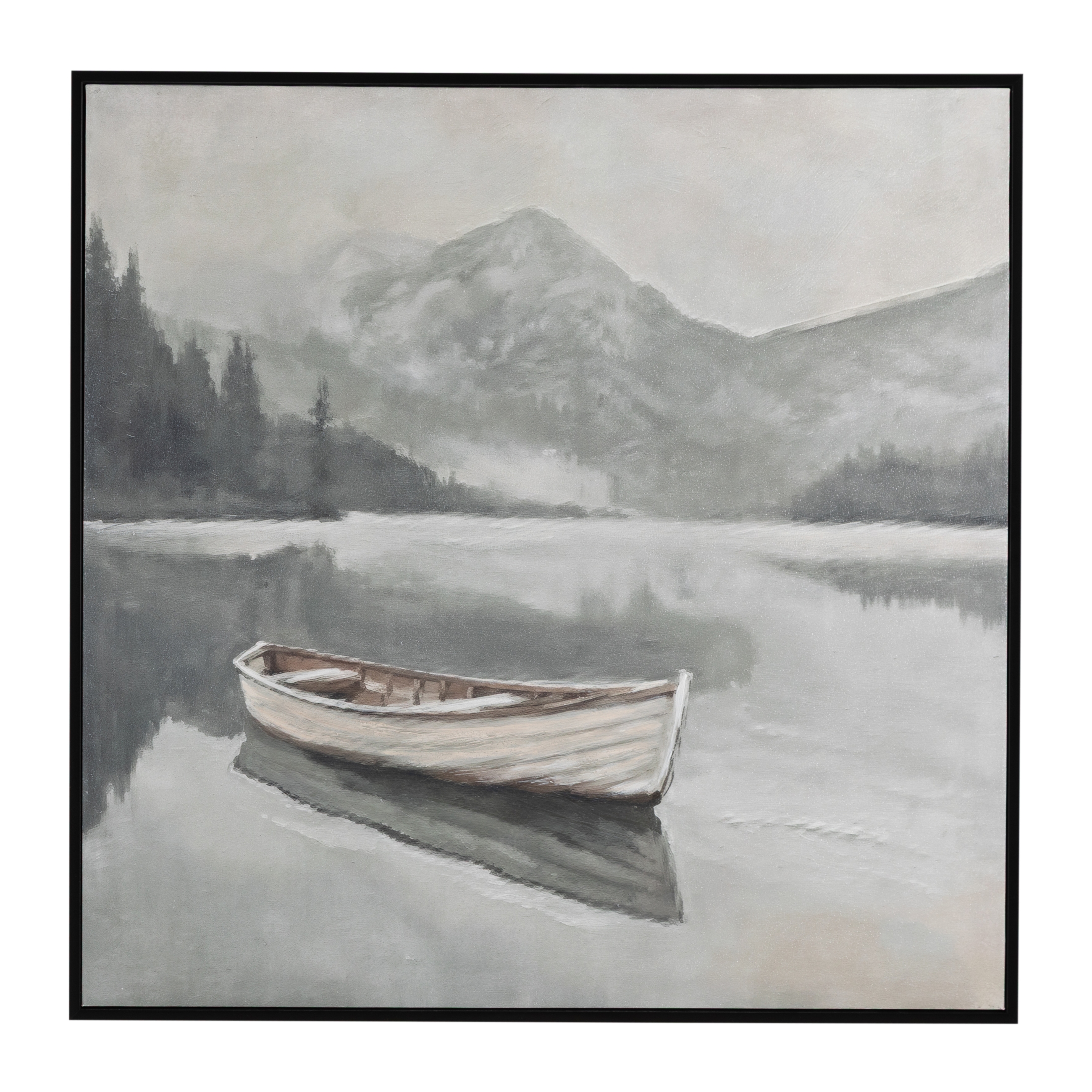 QUIET SHORE ÇERÇEVELİ YAĞLIBOYA TABLO 100X100 CM