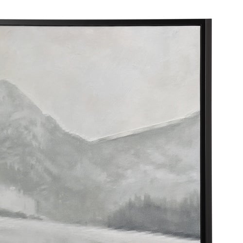 QUIET SHORE ÇERÇEVELİ YAĞLIBOYA TABLO 100X100 CM