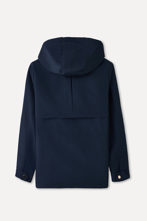  ASTAR DETAYLI LOOSE FİT KAPÜŞONLU YAĞMURLUK