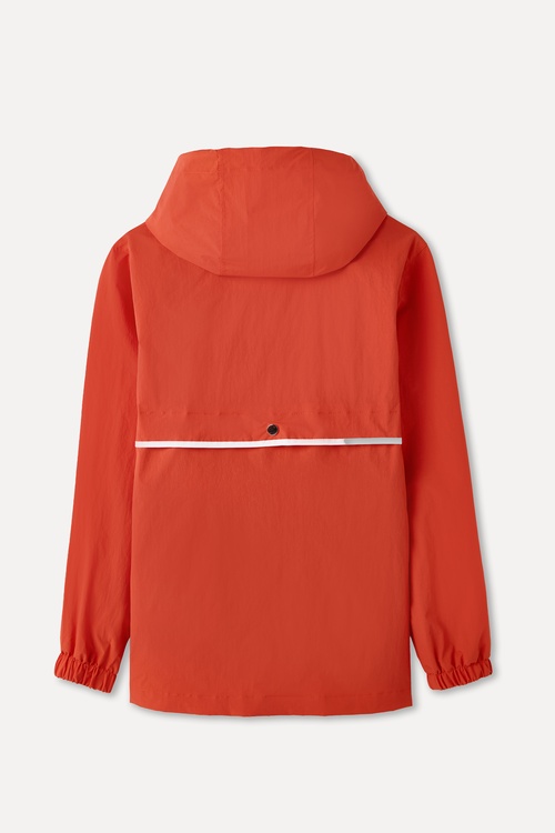  NAKIŞLI BÜZGÜ DETAYLI KAPÜŞONLU YAĞMURLUK