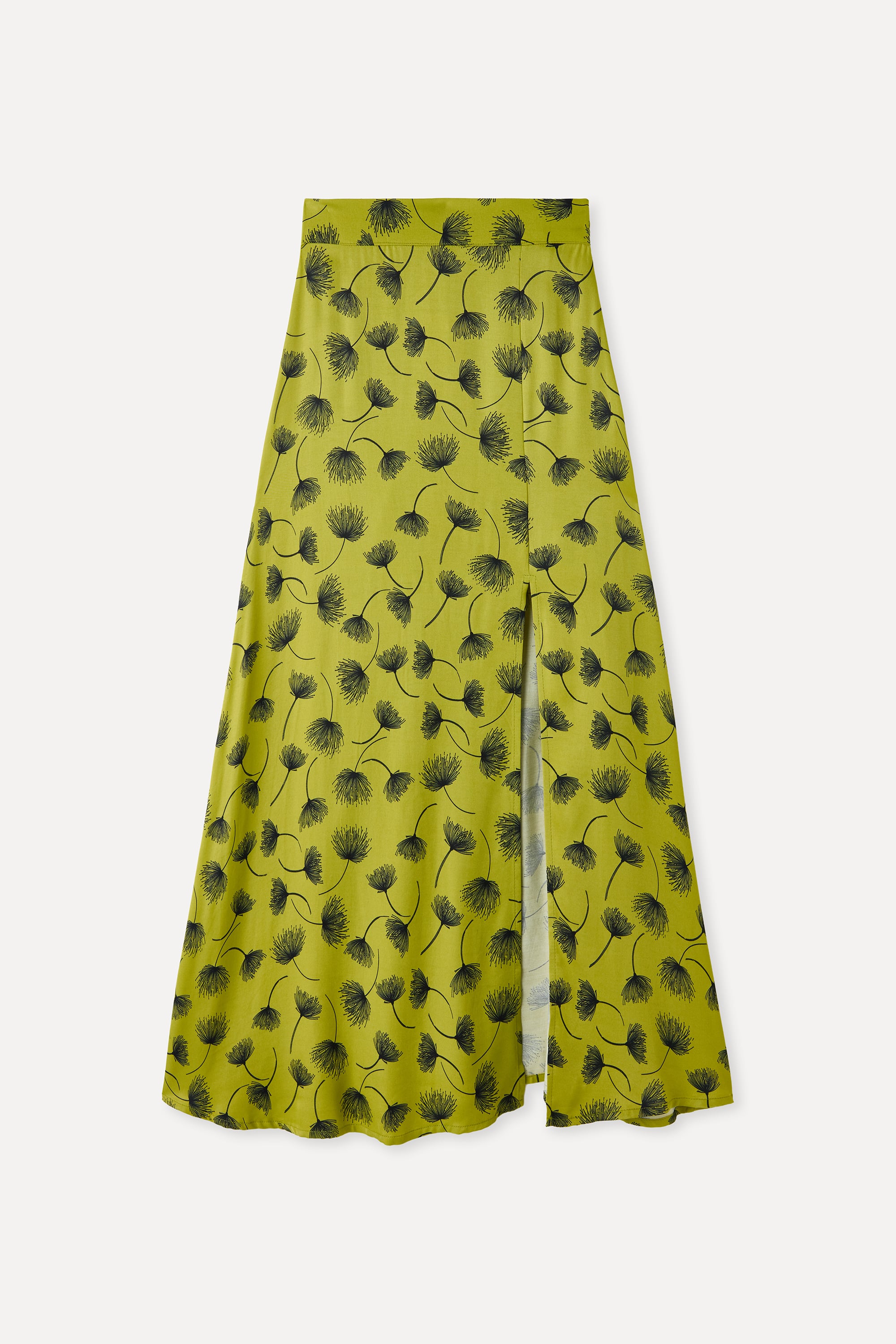 DESENLİ YIRTMAÇLI A FORM MİDİ ETEK