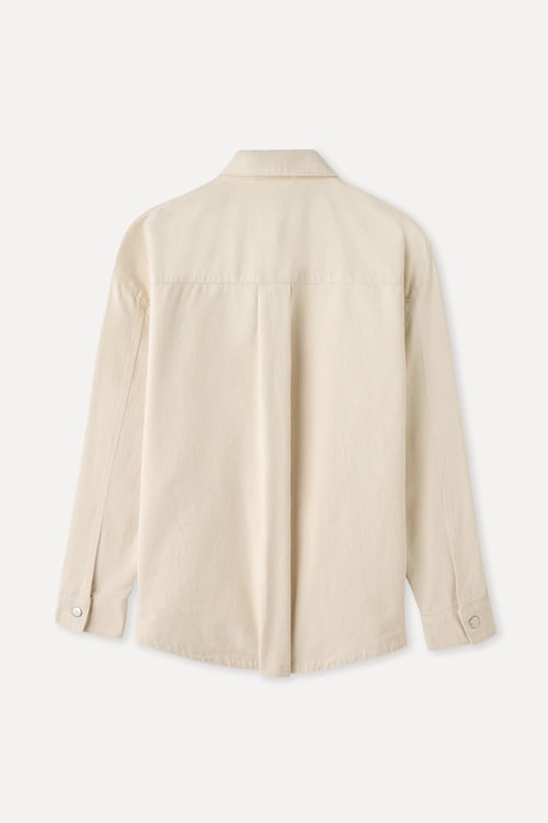  CEP DETAYLI NAKIŞLI OVERSIZE GÖMLEK CEKET