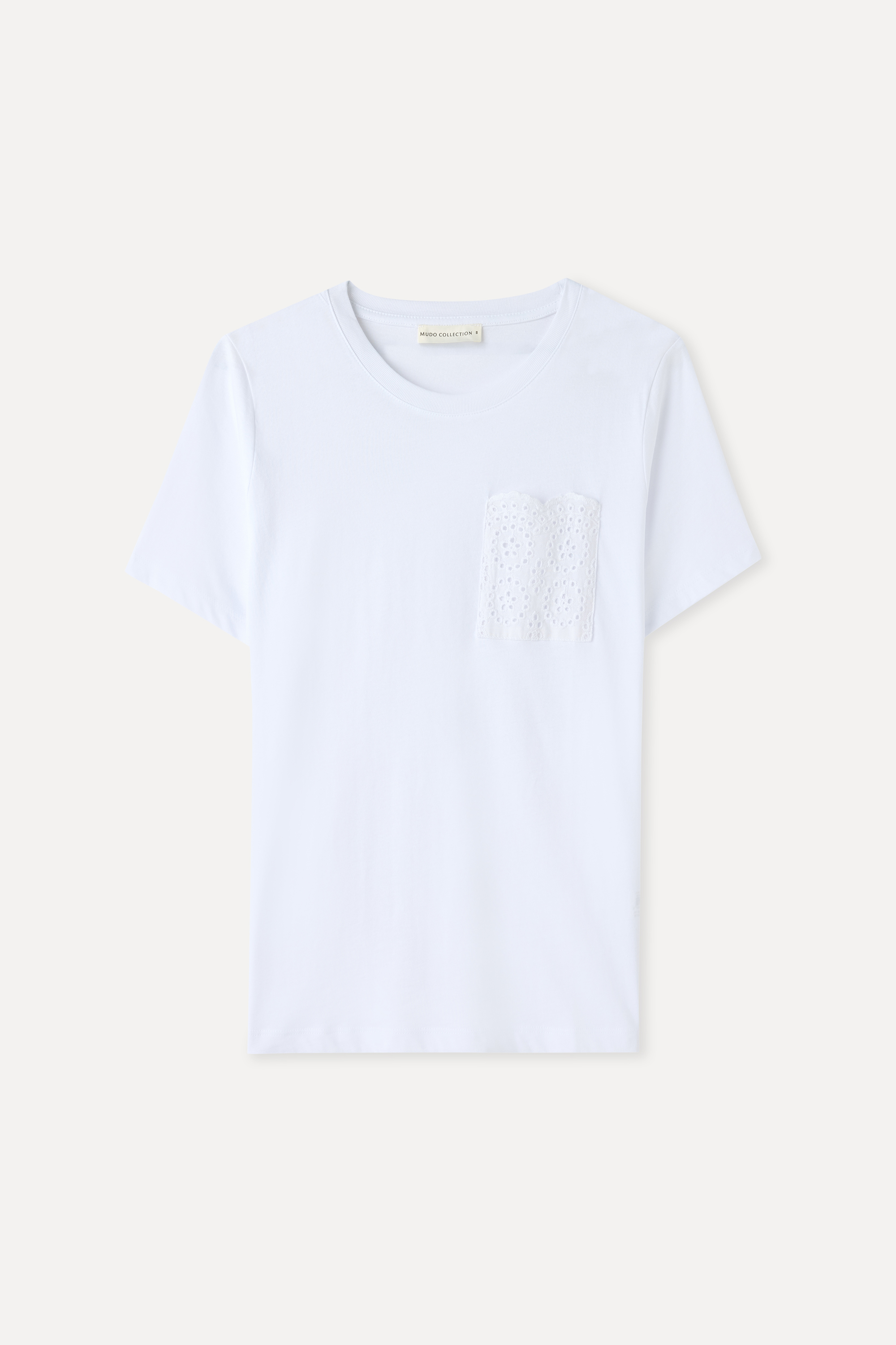 NAKIŞ DETAYLI BİSİKLET YAKA T-SHIRT