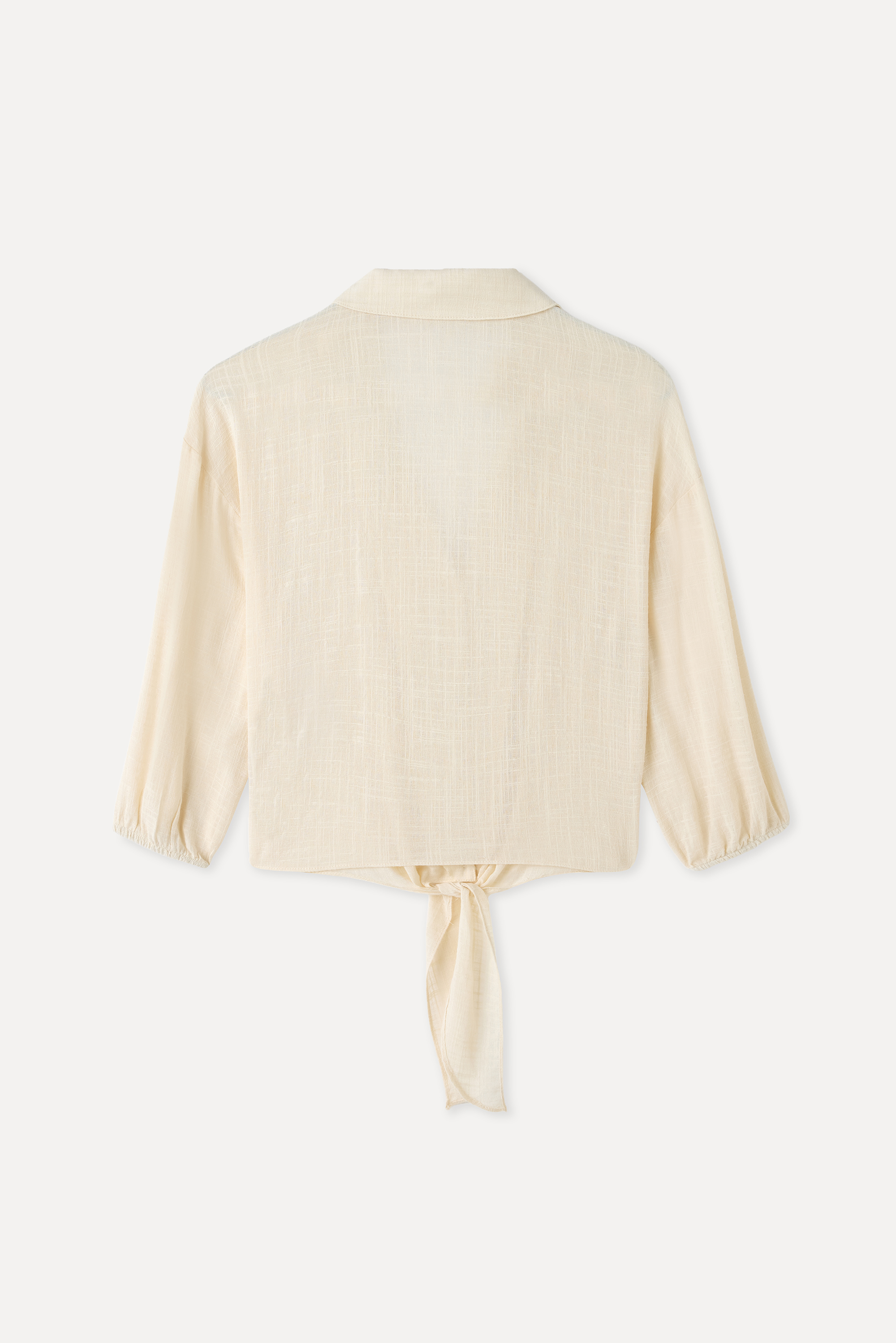 V YAKA 3/4 KOL CROP BLUZ