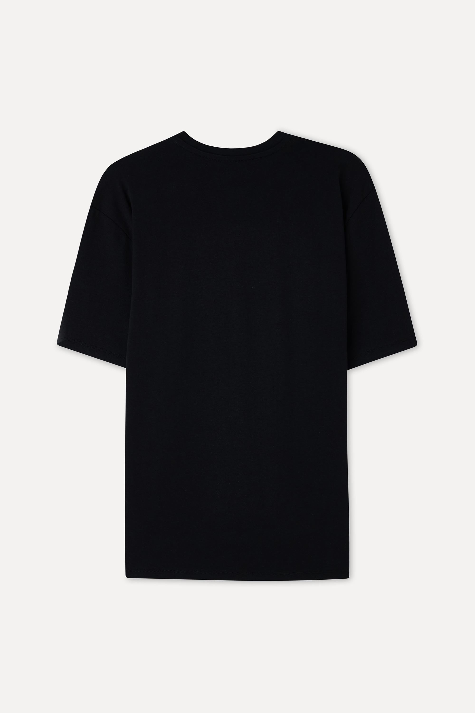 Erkek Siyah Bisiklet Yaka T-Shirt