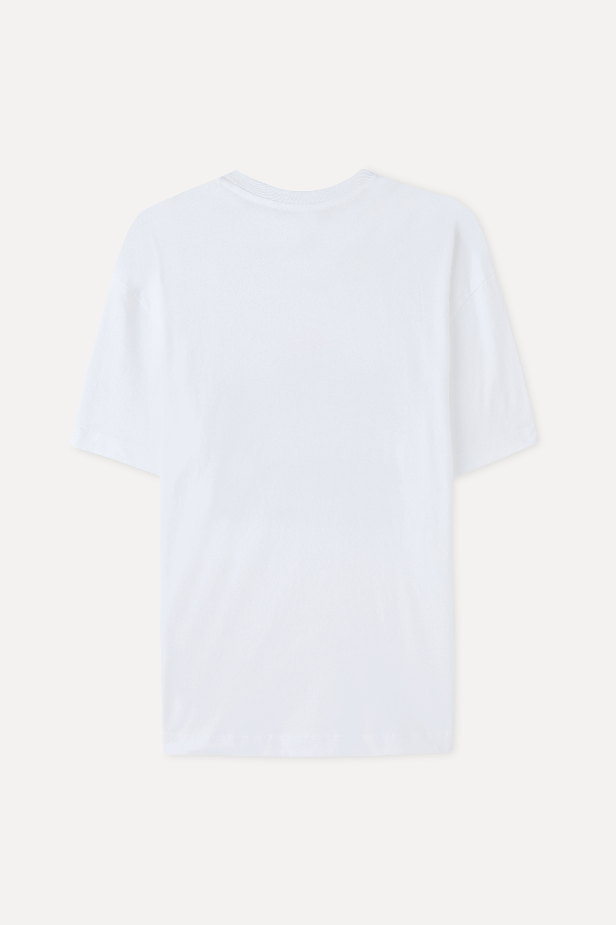 COMFORT FIT BASKILI BİSİKLET YAKA T-SHIRT