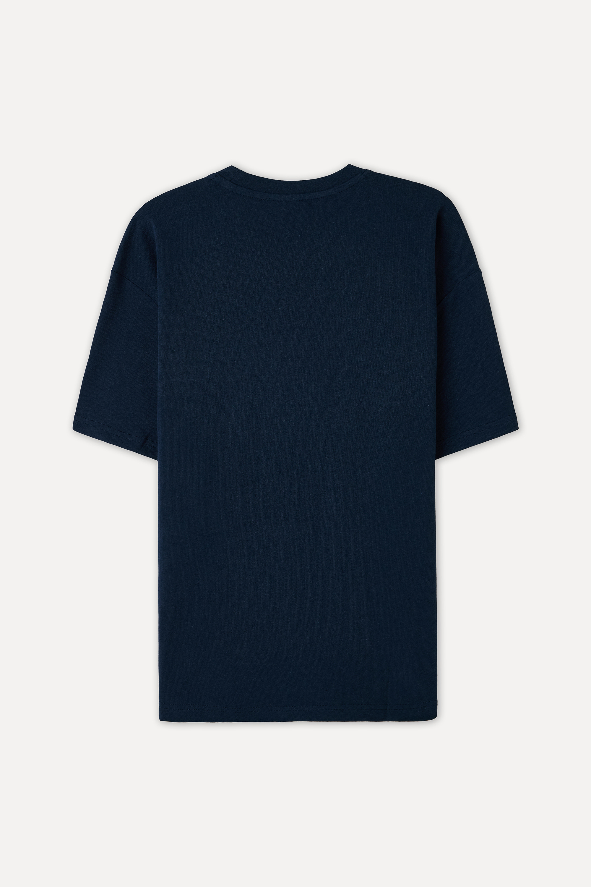 Erkek Lacivert Comfort Fit Bisiklet Yaka T-Shirt