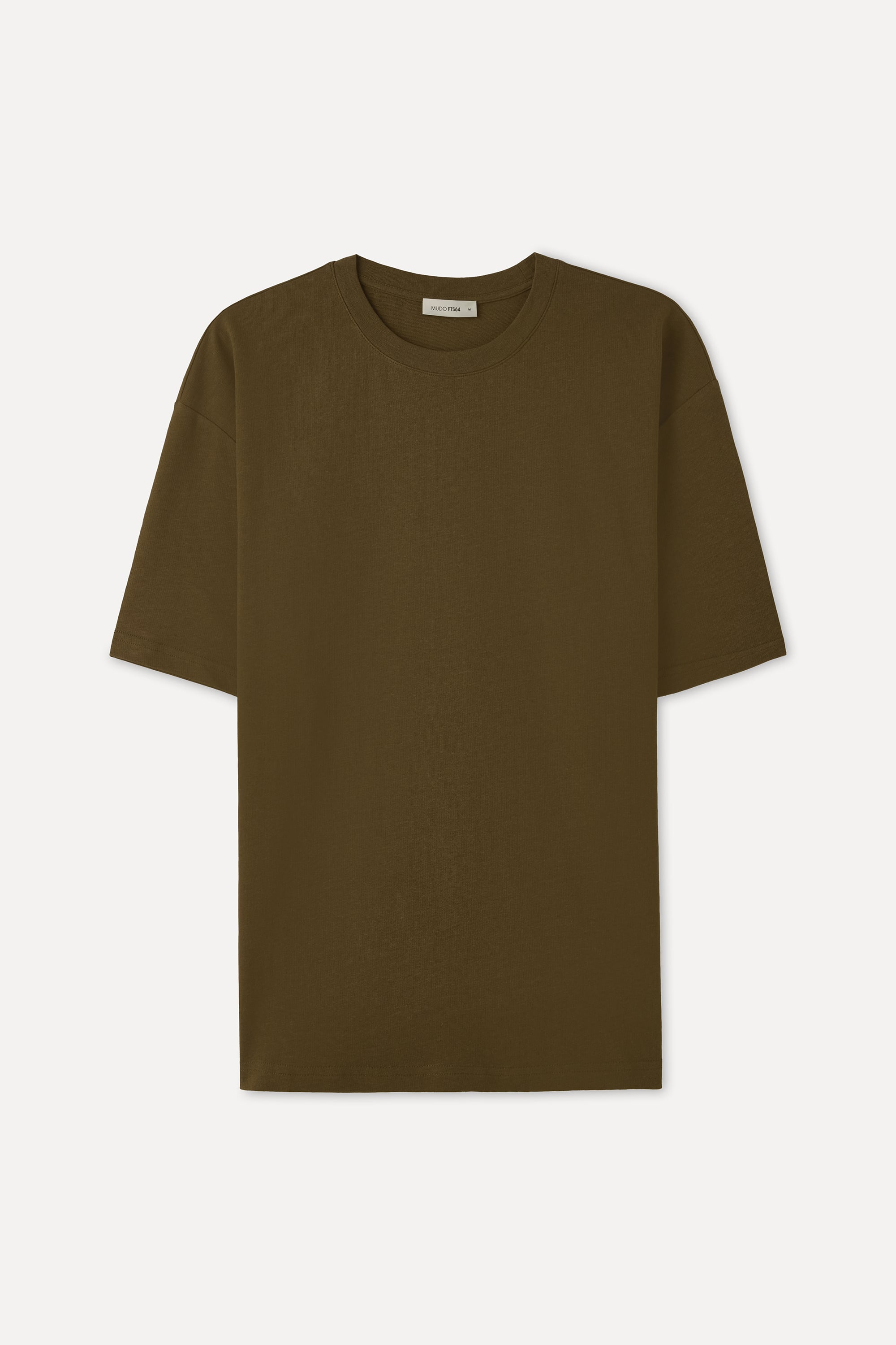 Erkek Kahverengi Comfort Fit Bisiklet Yaka T-Shirt