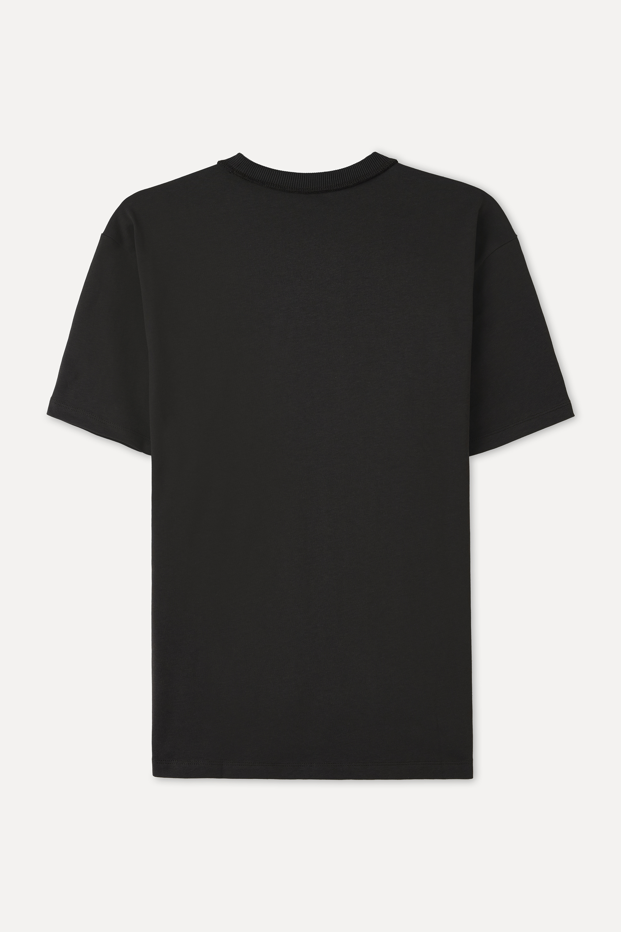 Erkek Kahverengi Loose Fit Bisiklet Yaka T-Shirt