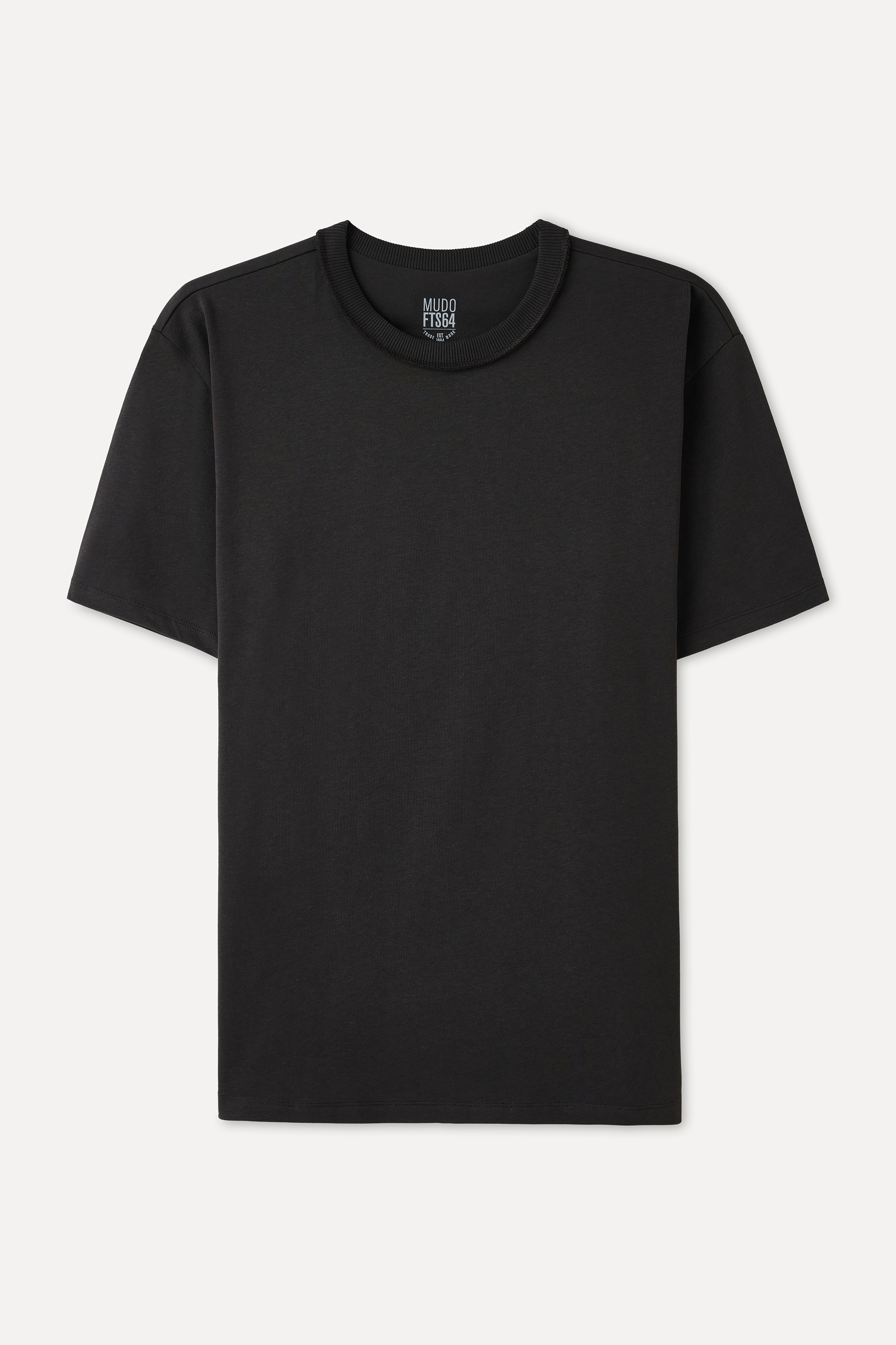 Erkek Kahverengi Loose Fit Bisiklet Yaka T-Shirt
