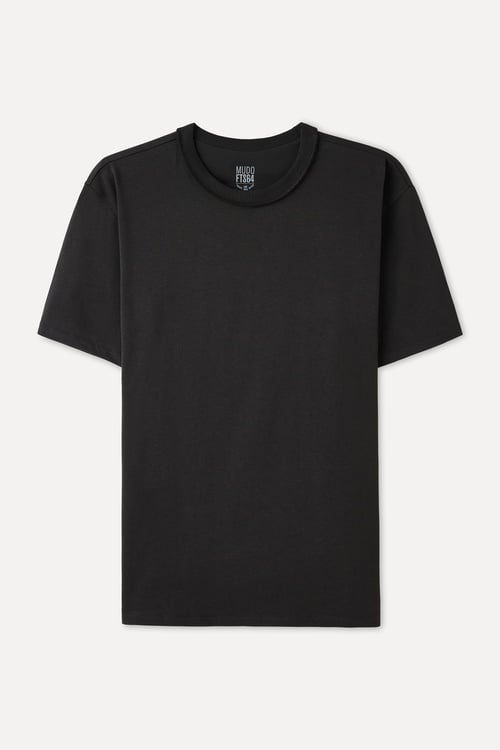 Erkek Kahverengi Loose Fit Bisiklet Yaka T-Shirt