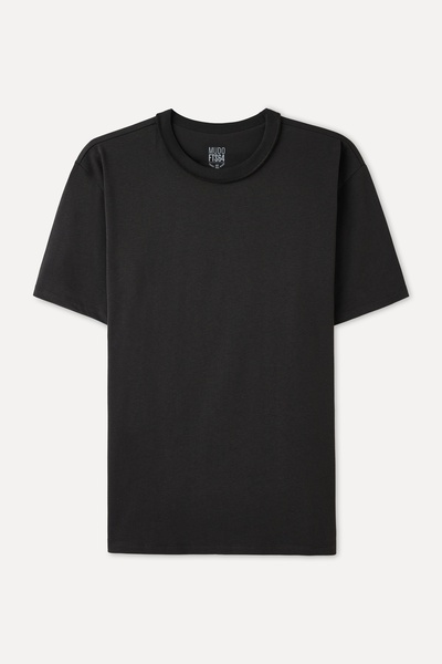 Mudo Erkek Kahverengi Loose Fit Bisiklet Yaka T-Shirt