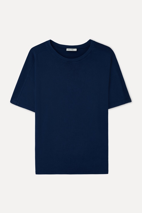  OVERSIZE BİSİKLET YAKA T-SHIRT