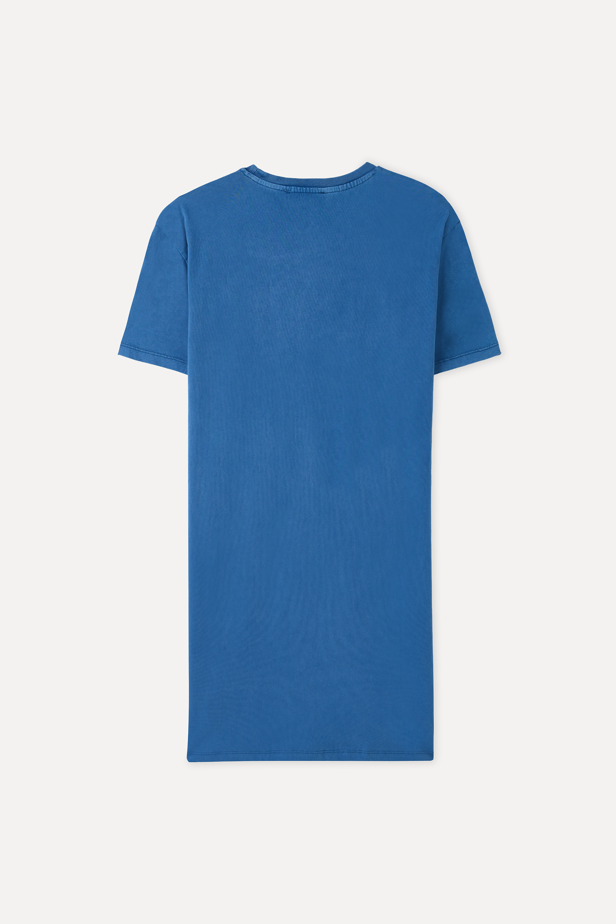 BASKILI KISA KOLLU MİNİ ELBİSE