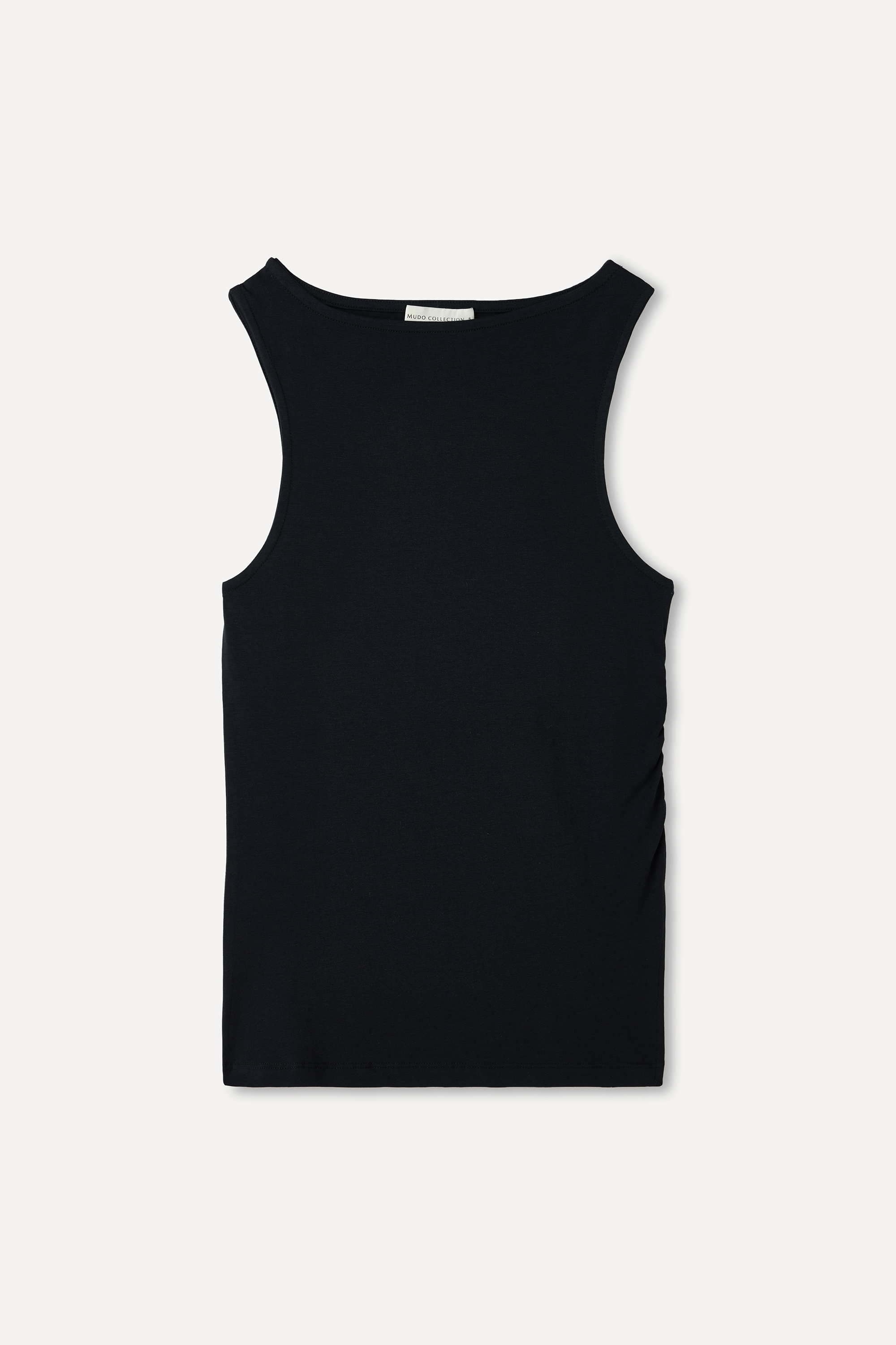 Kadın Siyah Fitted Bisiklet Yaka Kolsuz T-Shirt