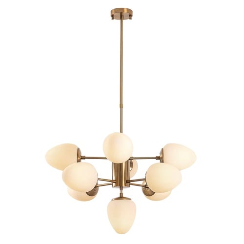 PERLA 9'LU GOLD AVİZE 67X85 CM