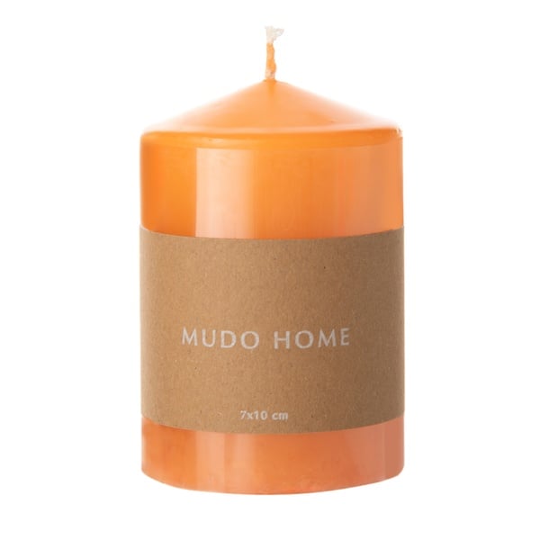 Mudo Home  Sütun Mum Turuncu 7X10Cm