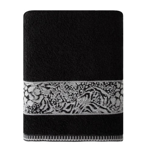 WILD SİYAH YÜZ HAVLUSU 50X80