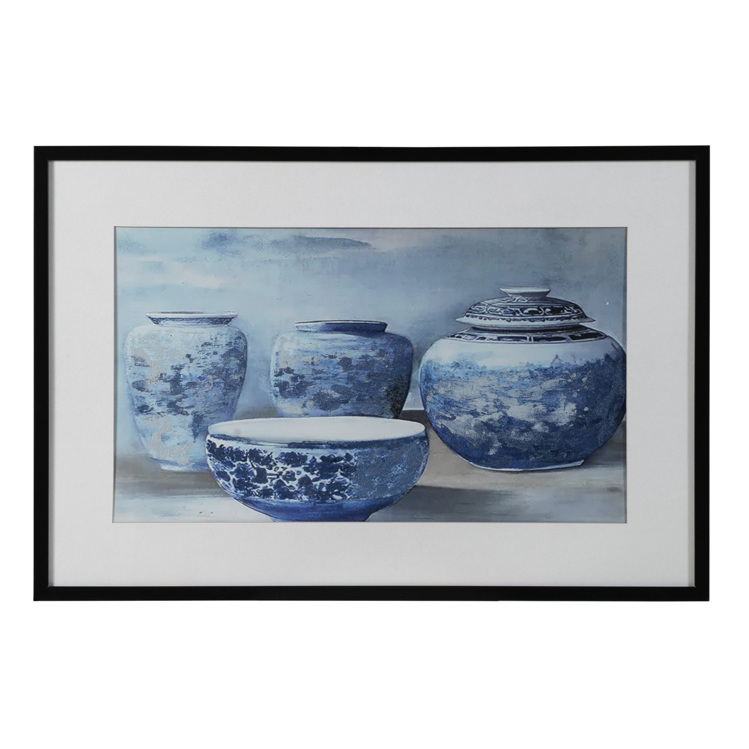 BLUE VEIL ÇERÇEVELİ YAĞLIBOYA TABLO 63X93 CM