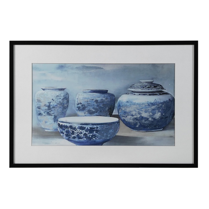 BLUE VEIL ÇERÇEVELİ YAĞLIBOYA TABLO 63X93 CM