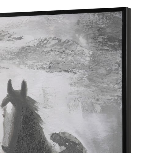 STALLIONS ÇERÇEVELİ YAĞLIBOYA TABLO 100X150 CM