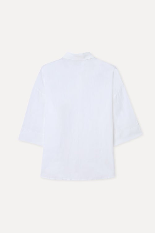 3/4 KOL KETEN GÖMLEK