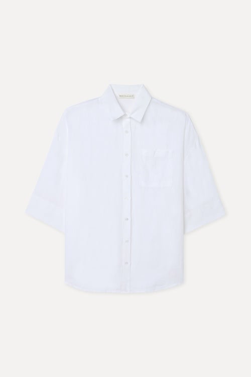 3/4 KOL KETEN GÖMLEK