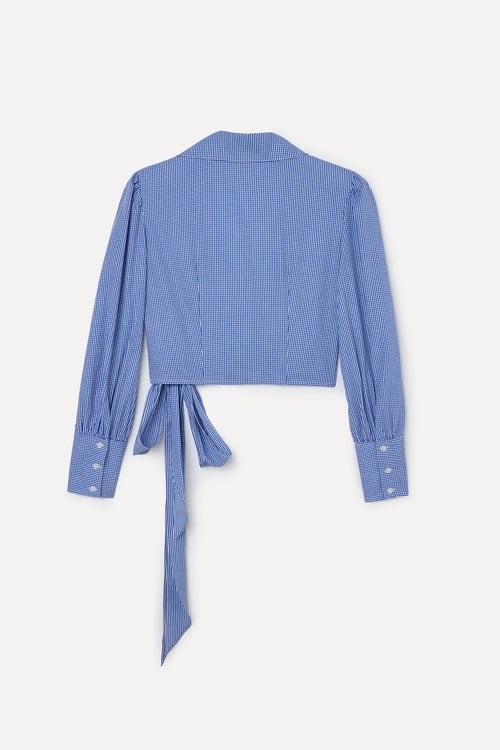  EKOSELİ V YAKA BAĞLAMALI BLUZ