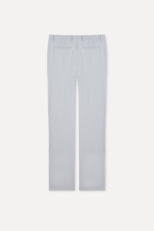 TEKSTÜRLÜ SLIM STRAIGHT FIT PANTOLON